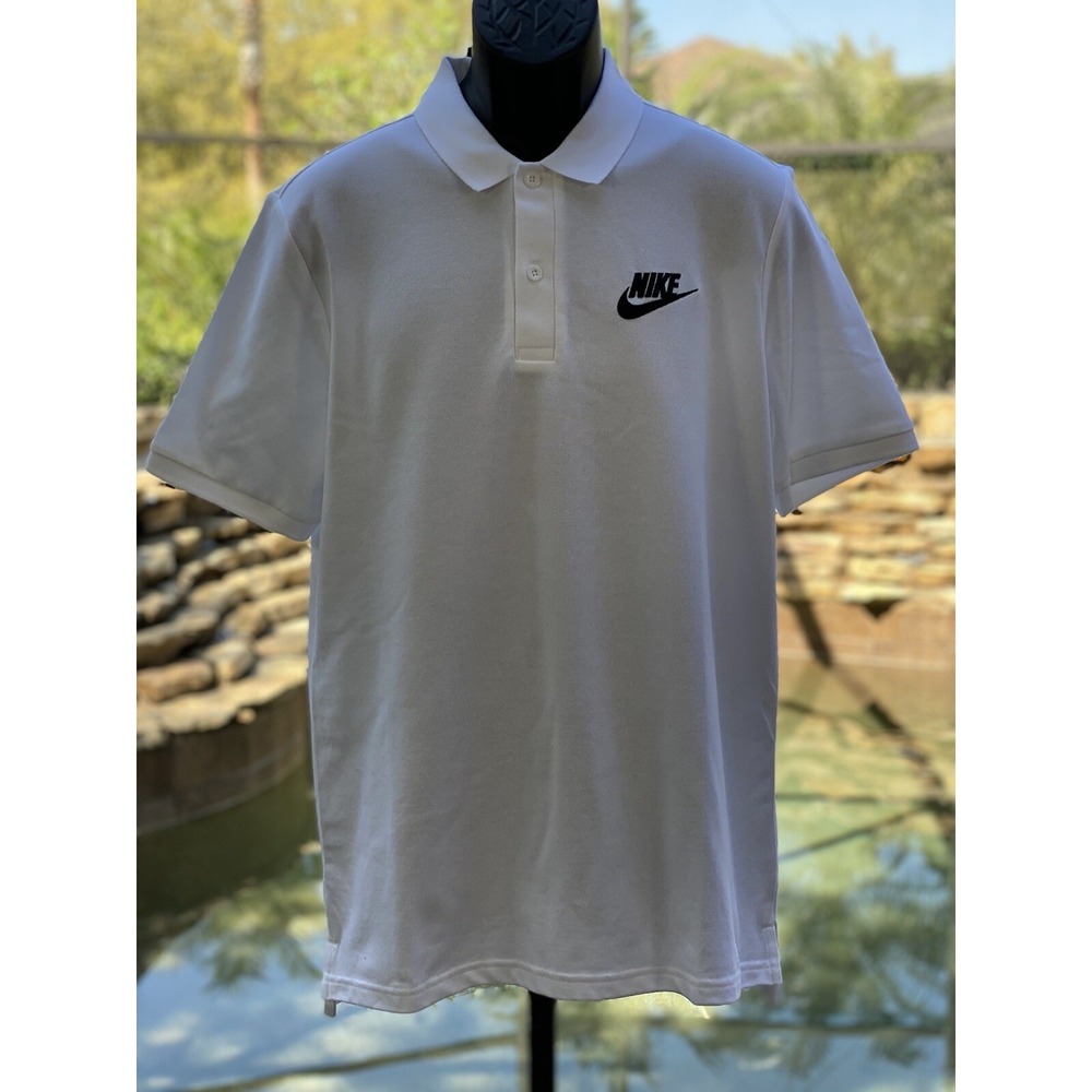 Nike Men's White Cotton Polo Shirt M - New with Tags Activewear Top
